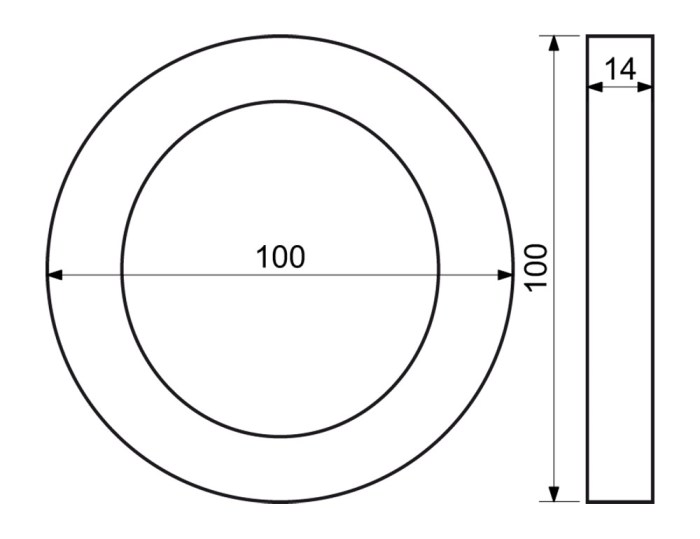 Hliníkové domovní číslo RN.100LV.0.AL.C.3D