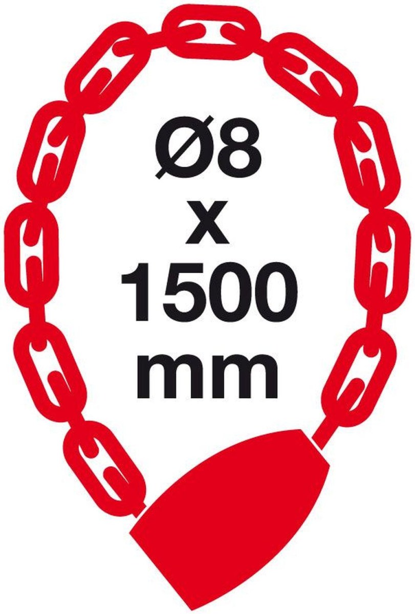 Řetězový zámek na motocykl Richter Czech RR.724.8x1500.CRN