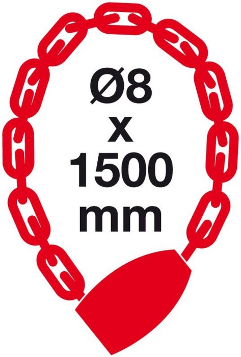 Řetězový zámek na motocykl Richter Czech RR.724.8x1500.CRN